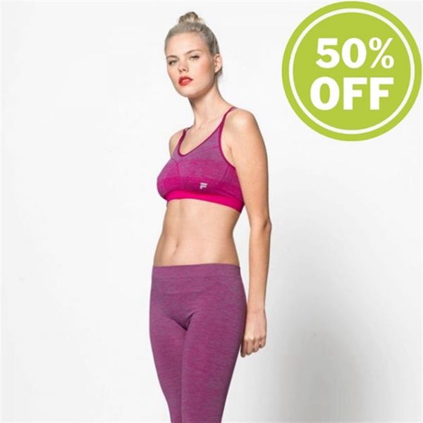 Fila Seamless Sport Women's Shirts - Purple,NZ 875-29841